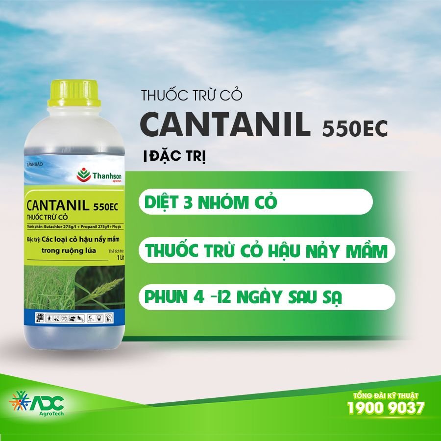 CANTANIL 550EC - Thuộc trừ cỏ hậu nảy mầm